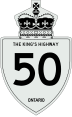 King's Highway 50 marker