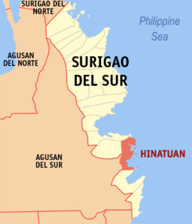 Hinatuan na Surigao do Sul Coordenadas : 8°21'58"N, 126°20'10"E