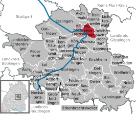 Kaart van Plochingen