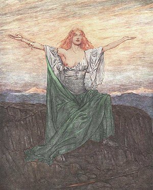 The valkyrie Sigrdrífa says a pagan Norse pray...