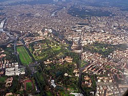 Areal view of Rome