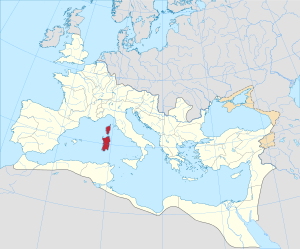 서기 125년 로마 제국내 사르디니아와 코르시카 속주