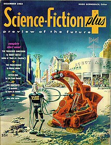Frank R. Paul's cover for the last issue (December 1953) of Science-Fiction Plus Science fiction plus 195312.jpg