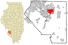 St. Clair County Illinois incorporated and unincorporated areas Shiloh highlighted.svg