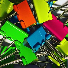 Colorful binder clips
