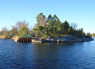 Strömsö från Sticklinge udde båtklubb.