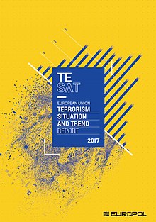 Cover of the Terrorism Situation and Trend Report (TE-SAT) 2017 TESAT 2017 cover.jpg