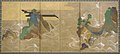Tawaraya Sotatsu, Les Vagues à Matsushima, paravents à 6 feuilles, paire, 1628, encre, couleurs, argent et or, papier, ch. 166 × 370 cm (Freer Gallery of Art).