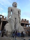 The 57ft high Gommateshwara statue at Shravanabelagola, Karnataka, built in 981 A.D