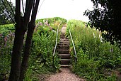 The steps to the summit of the mound