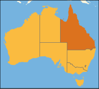 Квинсленд на карте Австралии