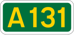 A131 road shield