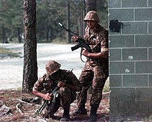 Uzbek troops during a cooperative operation exercise Ukbekistani troops.jpg