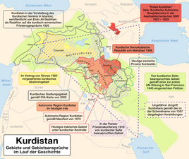127: Gebietsansprüche Kurdistans im Laufe der Geschichte
