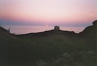 An image of Ustica at sunset