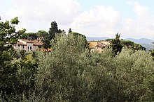 Sicht auf die Villa "Il Gioiello" vom Kloster San Matteo