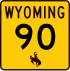 Wyoming Highway 90 marker