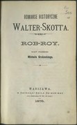 Walter Scott Rob-Roy