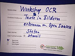 Workshop OCR - Texte in Bildern