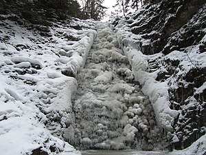 Водоспад взимку