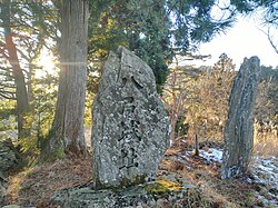 八石城址を示す石碑