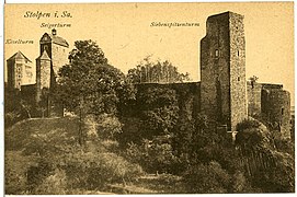Blick von Nordwesten auf die Burganlage (1912)