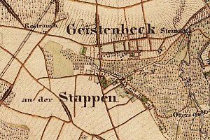 Die Papiermühle Odenkirchen auf der Urkatasterkarte von 1846