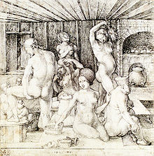 Women's Bath, 1496, by Albrecht Durer Albrecht Durer, "Woman's Bath".jpg