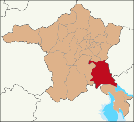 Map showing Bala District in Ankara Province