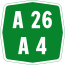 Autoroute A26-A4 Italy.svg