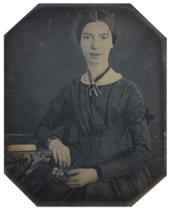 Эмили Дикинсон, единственный достоверный портрет во взрослом возрасте (дагеротип, 1846—1847)