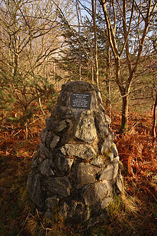 Cairn marking the site of the Battle of Mulroy where Kenneth Mackenzie of Suddie was killed leading his Independent Highland Company Cairn - geograph.org.uk - 652004.jpg