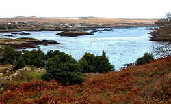 Blick über die Clynagh Bay auf Casla