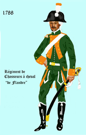 régiment de chasseurs à cheval de Flandre de 1788 à 1789.