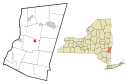 Columbia County New York incorporated areas Village of Philmont highlighted.svg