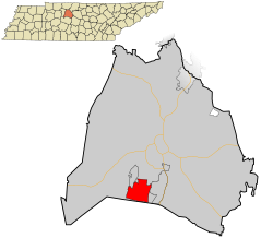 Location in Davidson County and the state of Tennessee.