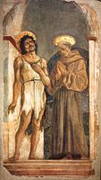 Οι Άγιοι Ιωάννης Βαπτιστής και Φραγκίσκος (αποκολλ. τοιχογρ.), 1454, Φλωρεντία, Museo di Santa Croce