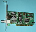 10 Mbit/s PCI-Ethernet-Netzwerkkarte mit RJ45-Buchse und RG58-Buchse