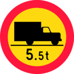 Trafik med lastbil förbjuden (1957–1982)