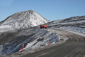 Foremost Delta II driving from McMurdo Station...