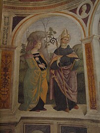Sant'Agata e sant'Agostino, affresco di Francesco Melanzio