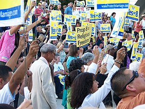 Rally for Prop 8 in Fresno, California