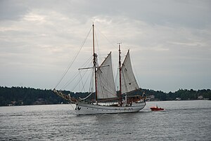 Galeasen Shamrock i Stockholms skärgård