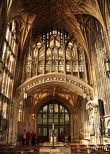Perpendicular Gothic lady chapel of Gloucester Cathedral Gloucester Cathedral 11.jpg