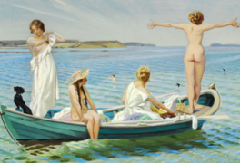 Nude girls, 1910.