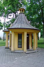 Mineral water spring in Birstonas Heilquelle.JPG