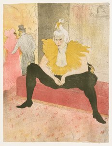 De zittende clownes, juffrouw Cha-u-Ka-o (litho, 1896)