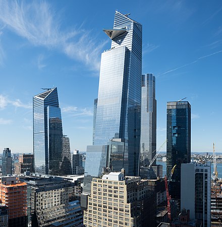 图为位于纽约市曼哈顿区的一个大型房地产开发项目哈德遜城市廣場。