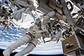 Feustel durante la prima EVA dell'Exp 55