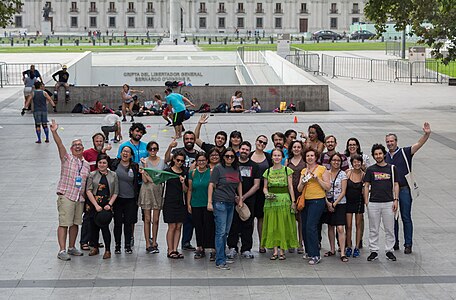 Participants in Iberoconf 2019, organized by Wikimedia Chile, in February 2019.